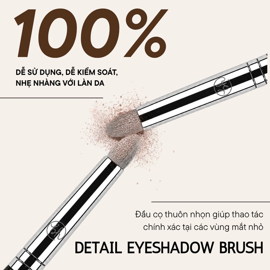 Cọ Tán Mắt Chi Tiết BH Cosmetics Detail Eyeshadow Brush BH577